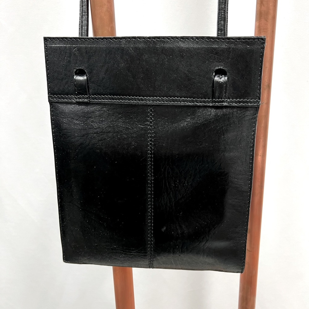 Genesis by Sabina Handbags Black Leather Crossbody Purse